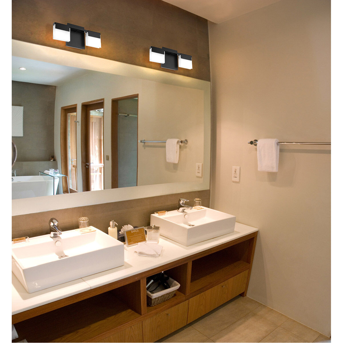 Vente LED 12.6 inch Matte Black Bath Vanity Wall Light