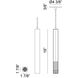 Royce LED 1.88 inch Aluminum Pendant Ceiling Light