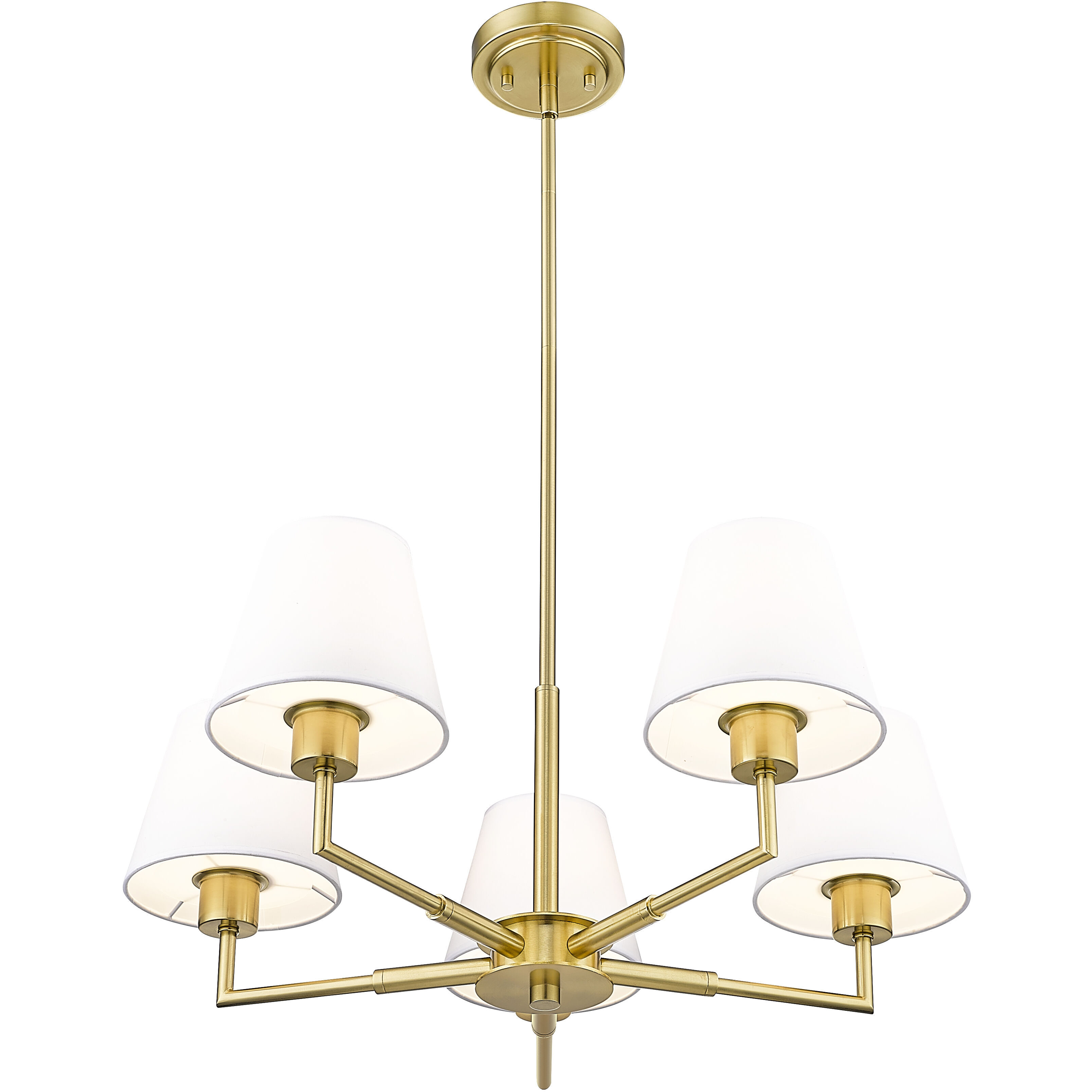 Leila 5 Light 26 inch Luxe Gold Chandelier Ceiling Light