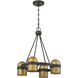 Andover 4 Light 20 inch Mediterranean Bronze and Riviera Brass Chandelier Ceiling Light