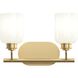 Reines 2 Light 14.75 inch Brushed Gold Bath Vanity Wall Light