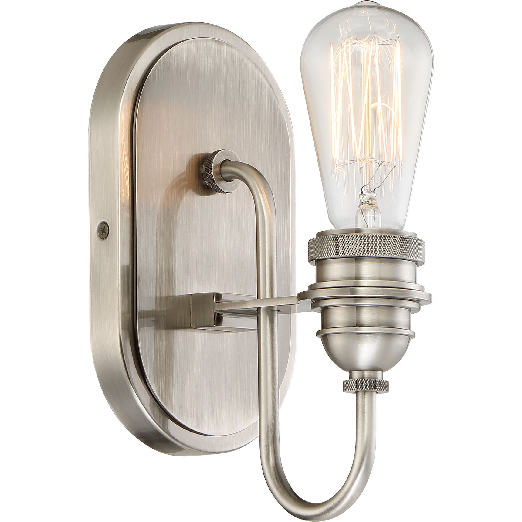 Uptown Edison 1 Light 13.25 inch Plated Pewter Bath Light Wall Light
