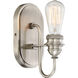 Uptown Edison 1 Light 13.25 inch Plated Pewter Bath Light Wall Light