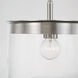 Mason 1 Light 13.25 inch Brushed Nickel Semi-Flush Mount Ceiling Light, Convertible Dual Mount
