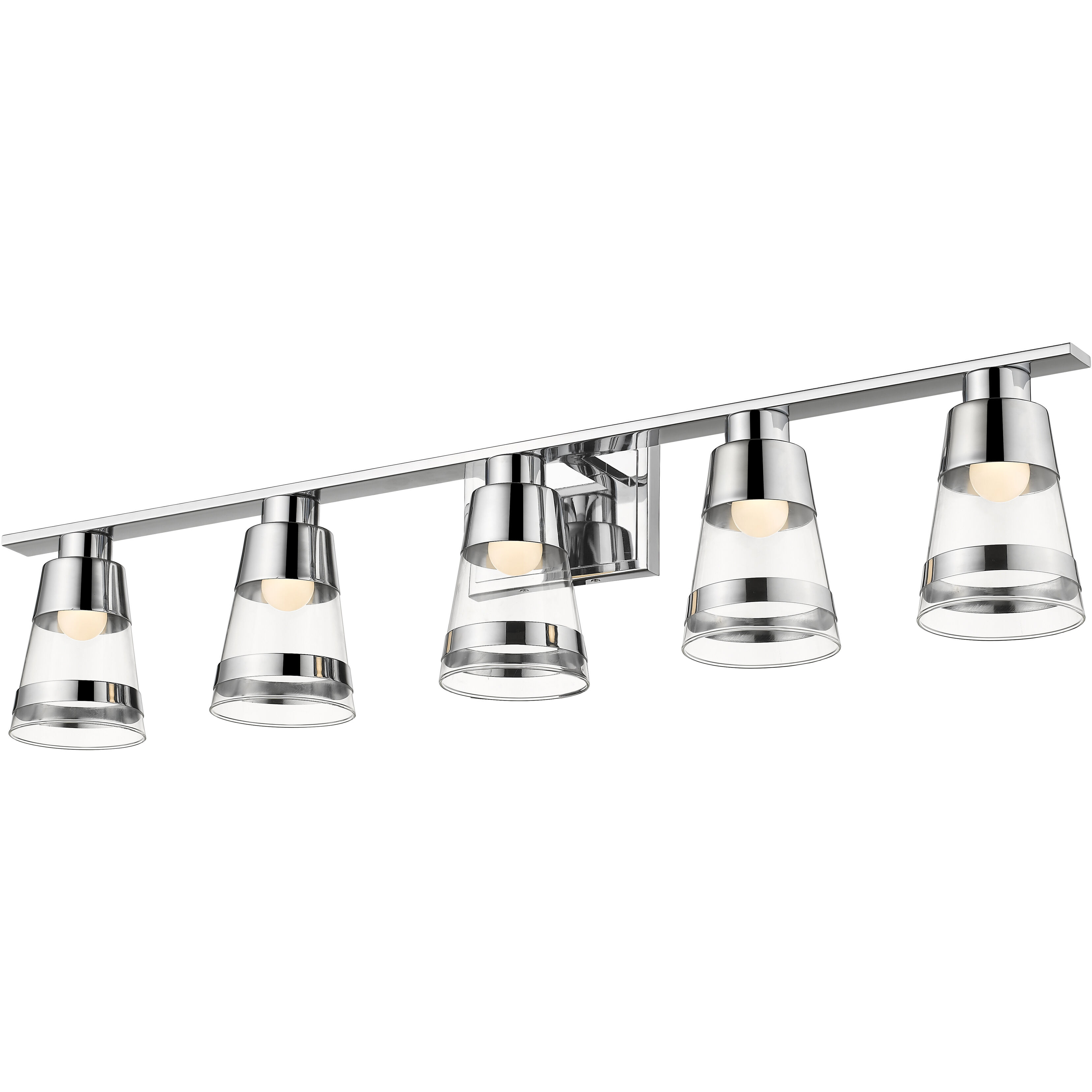 Ethos LED 40 inch Chrome Vanity Wall Light in Clear Glass