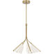 Mulberry LED 26.88 inch Brushed Gold/Light Guide Chandelier Ceiling Light