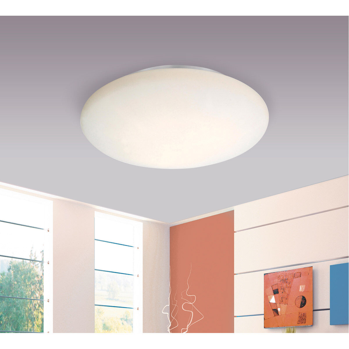 Ella 3 Light 18 inch White Ceiling Light