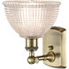 Ballston Arietta 1 Light 8 inch Antique Brass Sconce Wall Light in Incandescent, Clear Glass, Ballston