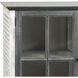 Coastal 65 X 18 inch Weathered Gray with White and Clear Credenza