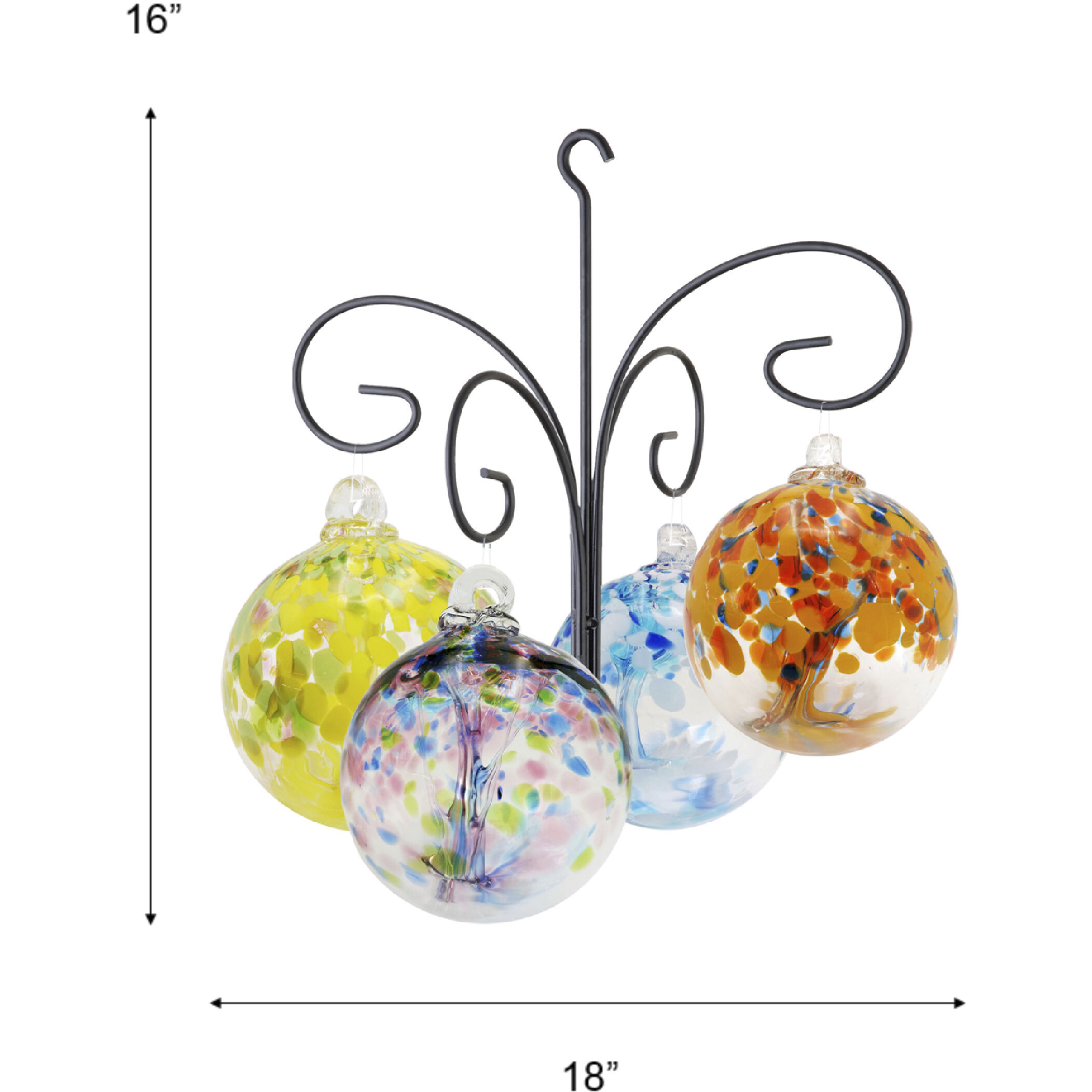 Tree Of Life Multi-color Art Glass Orb