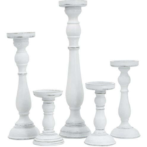 Anita Candle Holder in White