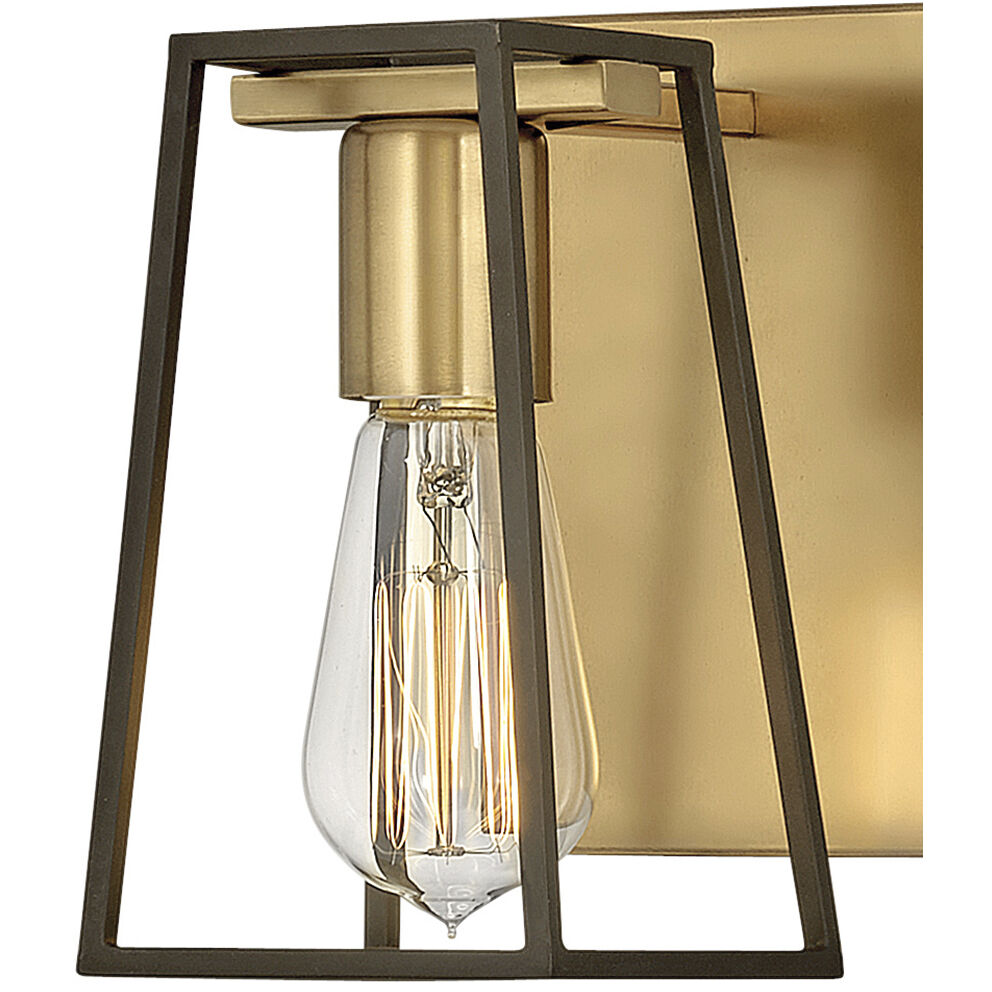 Filmore 1 Light 6.75 inch Heritage Brass with Oil Rubbed Bronze Vanity Light Wall Light