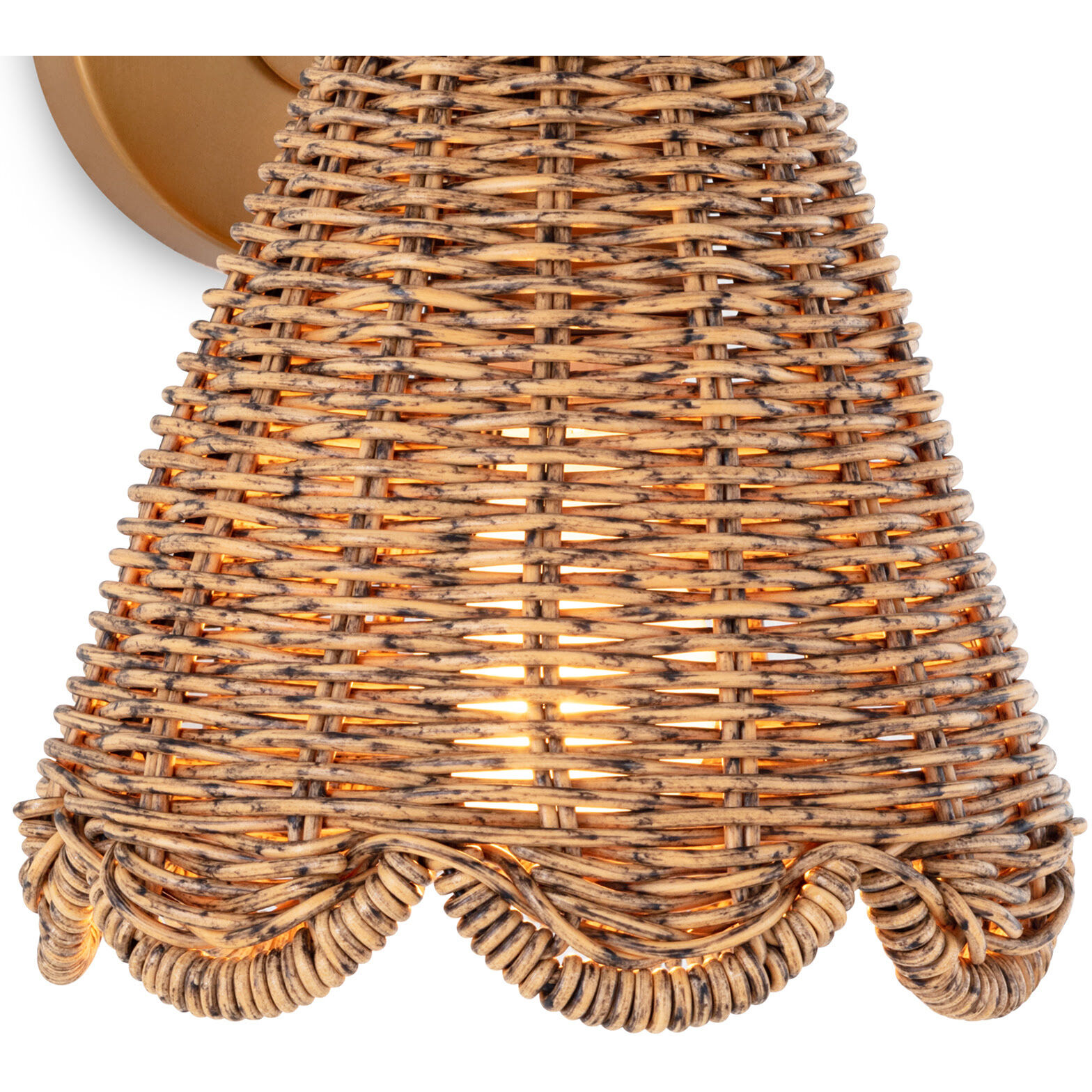 Kismet 1 Light 7.5 inch Natural Brass Wall Sconce Wall Light, Hanging