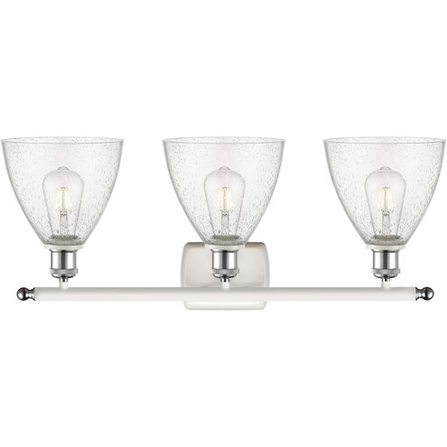Ballston Ballston Dome LED 28 inch White and Polished Chrome Bath Vanity Light Wall Light in Seedy Glass
