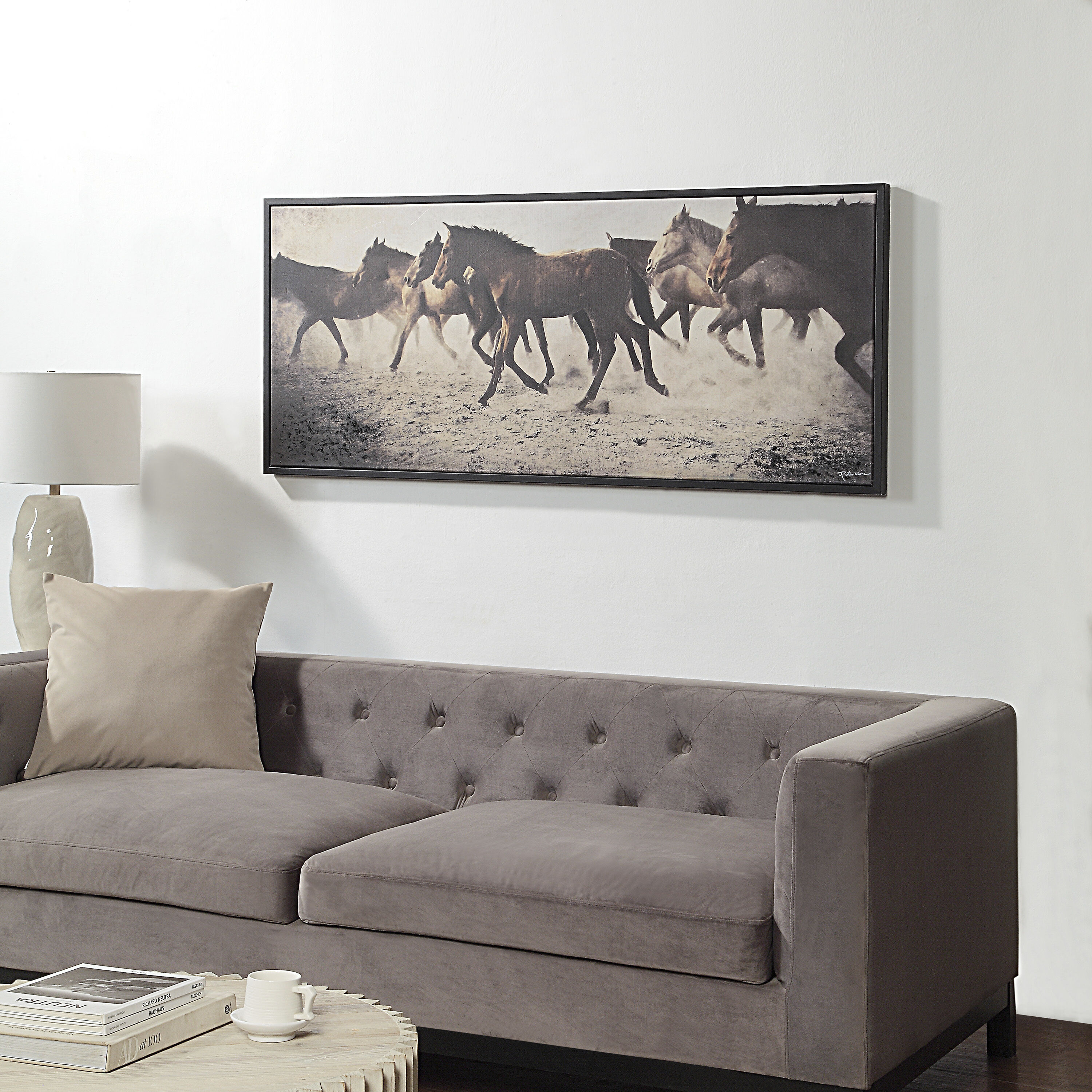 Ares Beige/Brown/Black Canvas Art