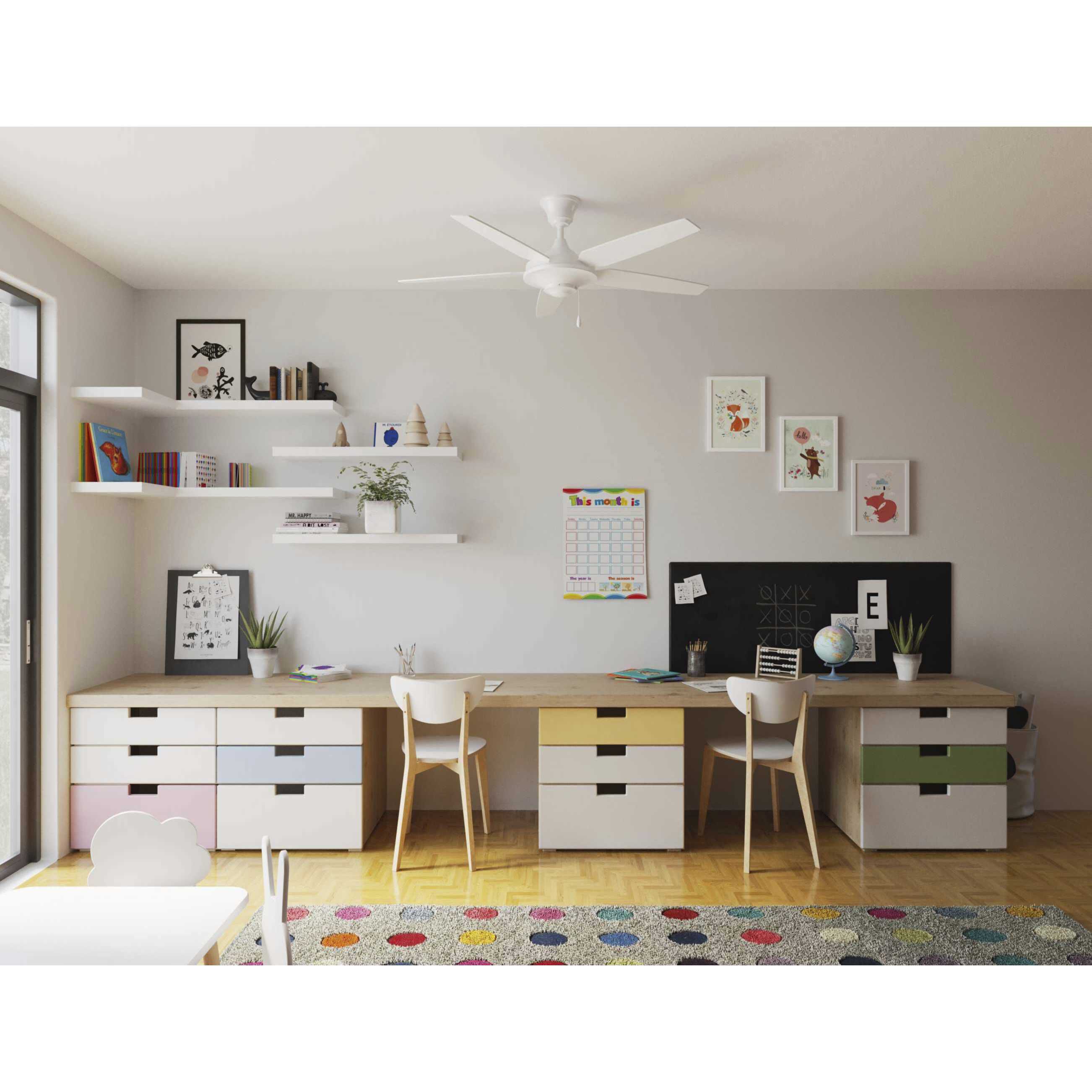 AirPro 54 inch White Ceiling Fan