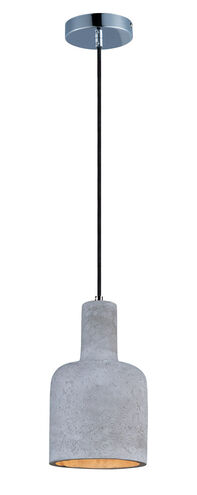 Crete LED 8 inch Polished Chrome Single Pendant Ceiling Light