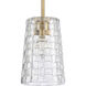 Lightweave 1 Light 5.5 inch Satin Brass Mini Pendant Ceiling Light