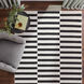 Optika 36 X 24 inch Black/White Rug in 2 x 3