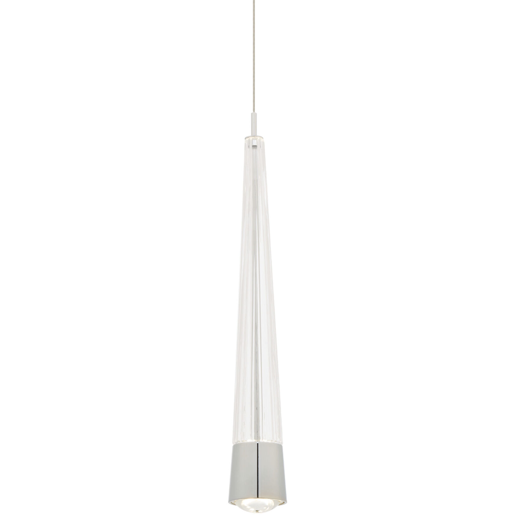Quill LED 2.34 inch Chrome Pendant Ceiling Light in 3500K, dweLED