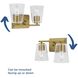 Vertex 2 Light 12.87 inch Brushed Gold Bath Light Wall Light