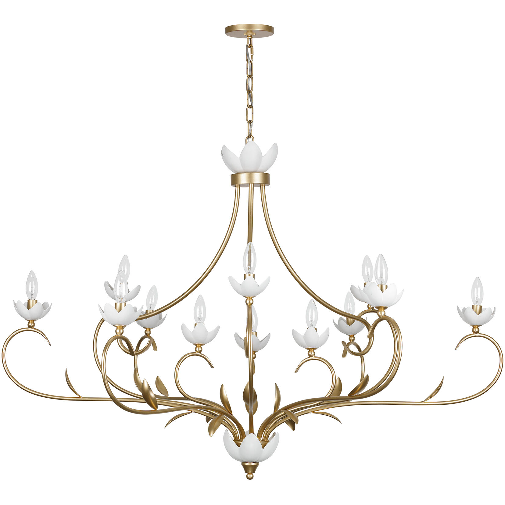 Savoy House 1 5186 12 59 Muse 12 Light 52.5 inch French Gold and White Cashmere Chandelier Ceiling Light