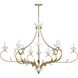 Muse 12 Light 52.5 inch French Gold and White Cashmere Chandelier Ceiling Light