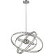 Saturn 6 Light 24 inch Chrome with Clear Chandelier Ceiling Light