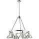 Yep Orwell 29 inch 60.00 watt Chrome Chandelier Ceiling Light in Pewter
