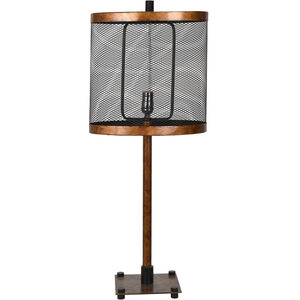 Webster 33 inch 150 watt Golden Bronze and Black Table Lamp Portable Light