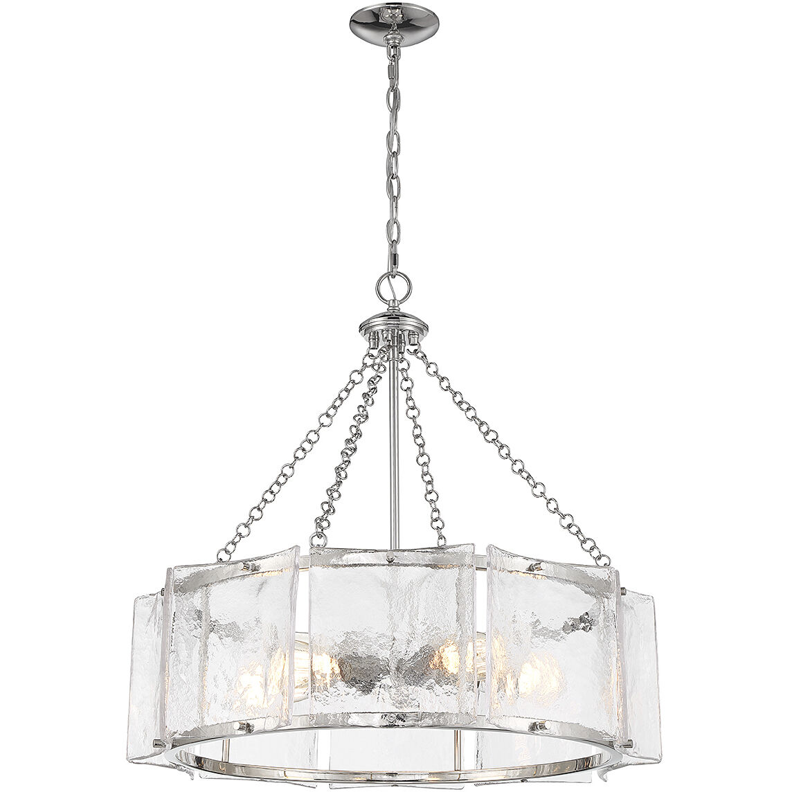 Genry 5 Light 26 inch Polished Nickel Pendant Ceiling Light