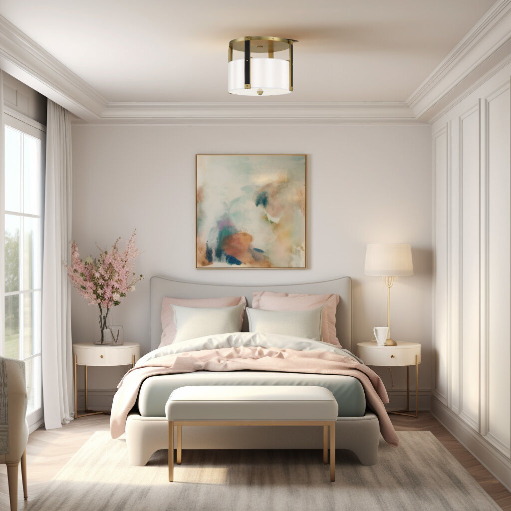 Chelsea 4 Light 20 inch Soft Brass Semi Flush Ceiling Light