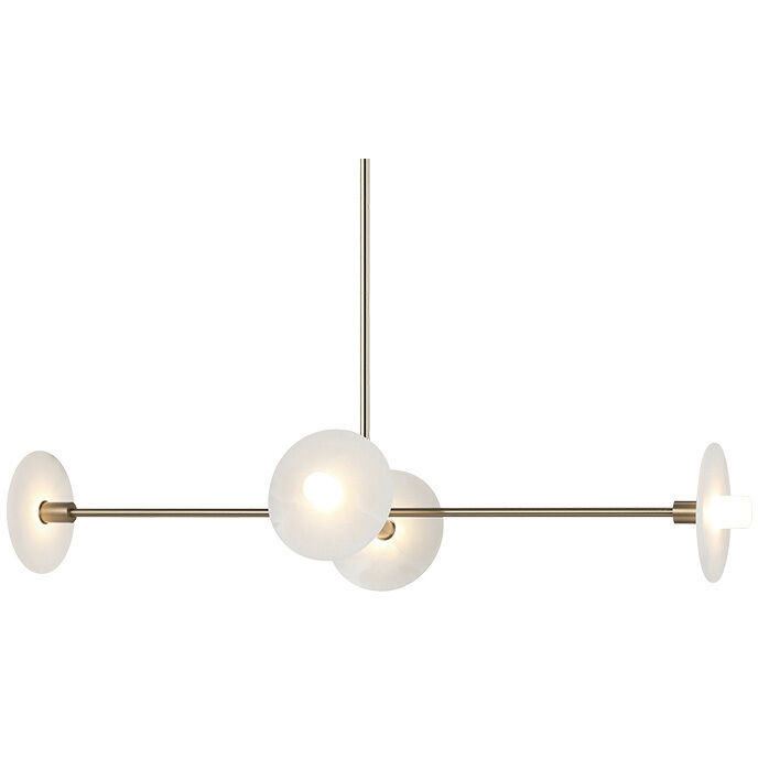 Monument 4 Light 42 inch Champagne Gold Pendant Ceiling Light