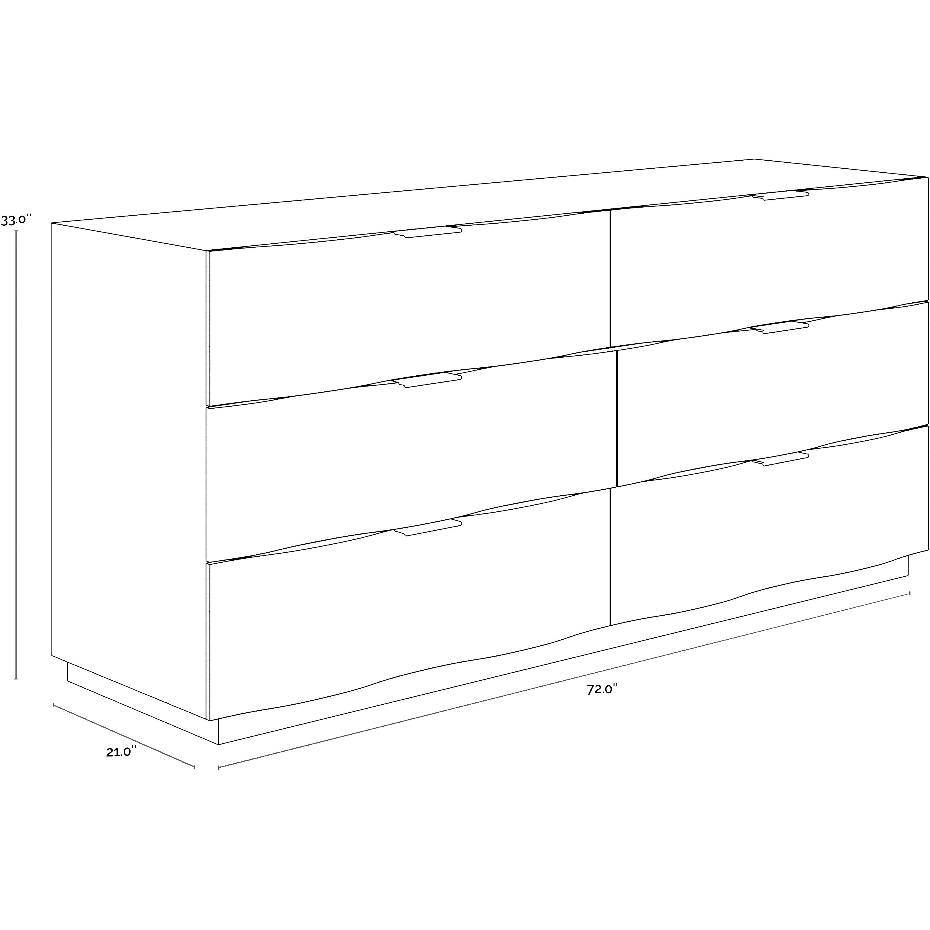 Hoyos Light Wash / Warm Brass Dresser