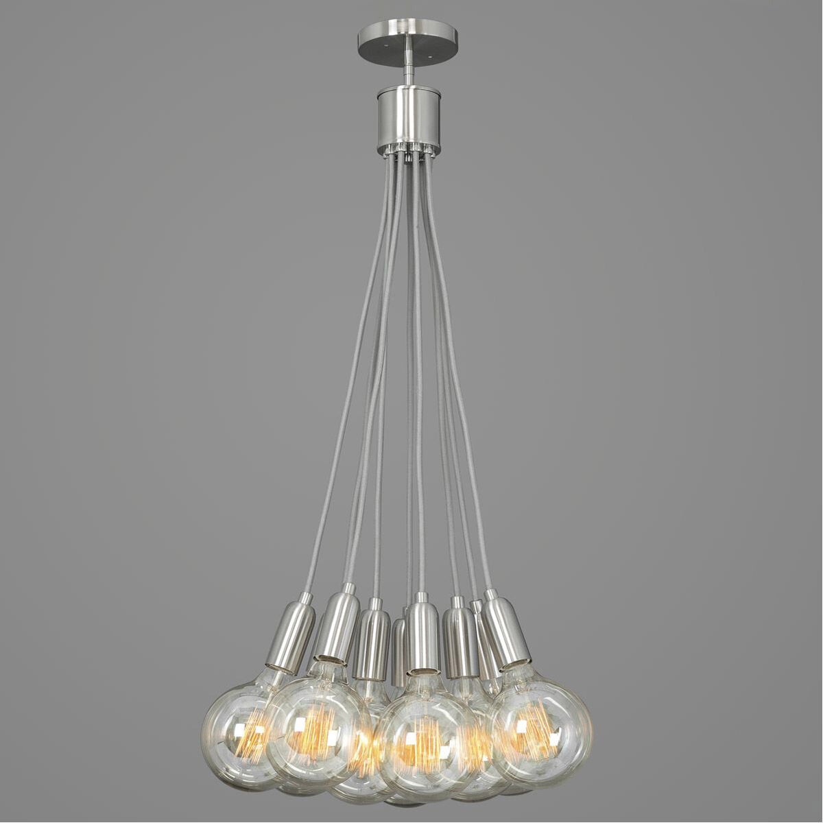 Cirro 9 Light 6.25 inch Brushed Nickel Pendant Ceiling Light
