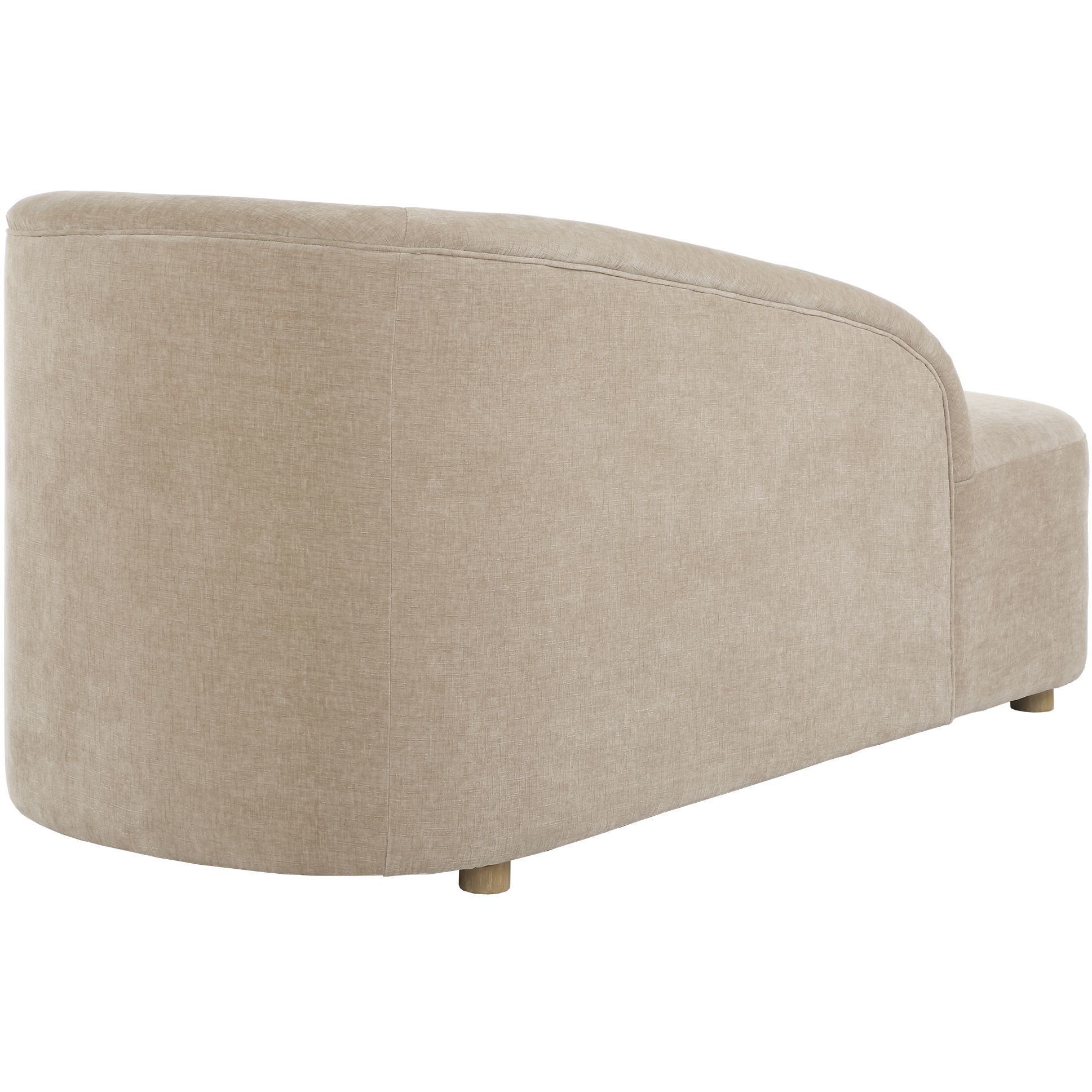 Fae Flax Arm Chaise Lounge