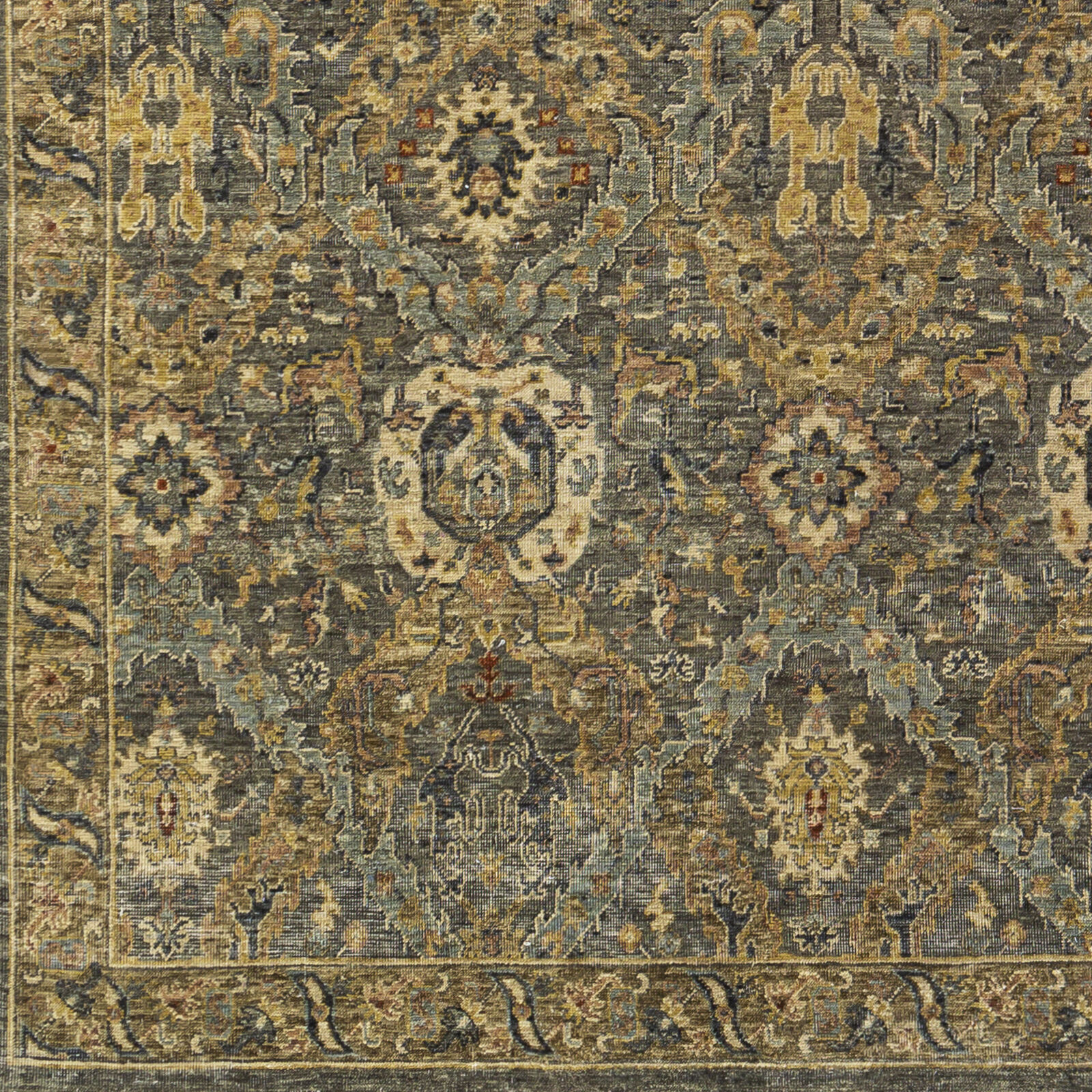 Anatolia 36 X 24 inch Medium Green Rug in 2 x 3, Rectangle