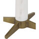 Munroe 31.75 inch 60 watt White and Antique Brass Table Lamp Portable Light