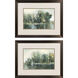 Texture Treeline Green and White Framed Art, Propac