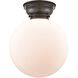 Aditi XX-Large Beacon LED 12 inch Oil Rubbed Bronze Flush Mount Ceiling Light in Matte White Glass, Aditi