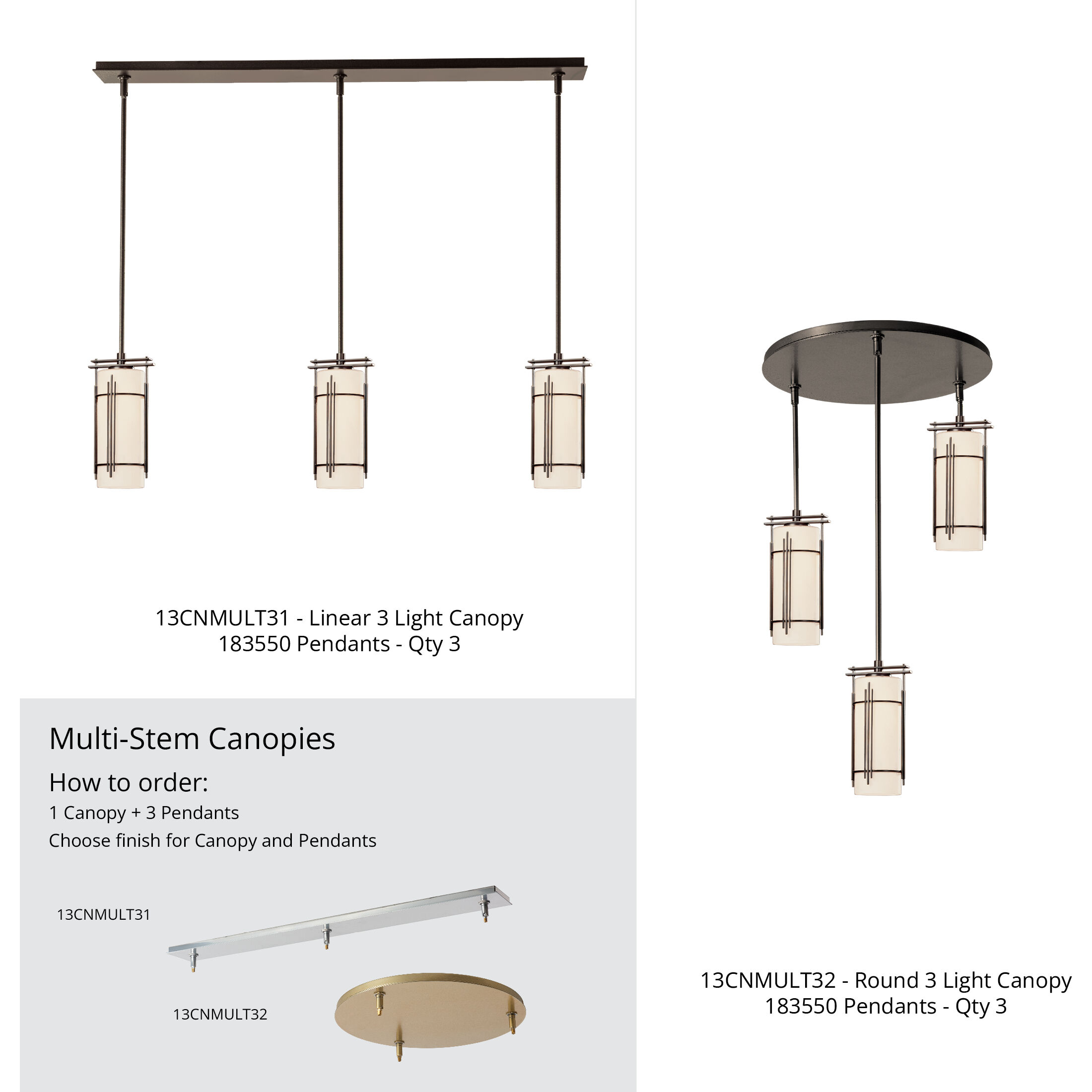 Paralline 1 Light 6.1 inch Modern Brass Mini Pendant Ceiling Light