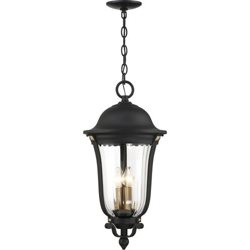 Peale Street 4 Light 12 inch Sand Coal And Vermeil Gold Outdoor Hanging Light, Great Outdoors