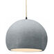 Radiance LED 12.25 inch Matte Black and Concrete Pendant Ceiling Light