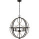 Brandywine 5 Light Antique Bronze Pendant Ceiling Light