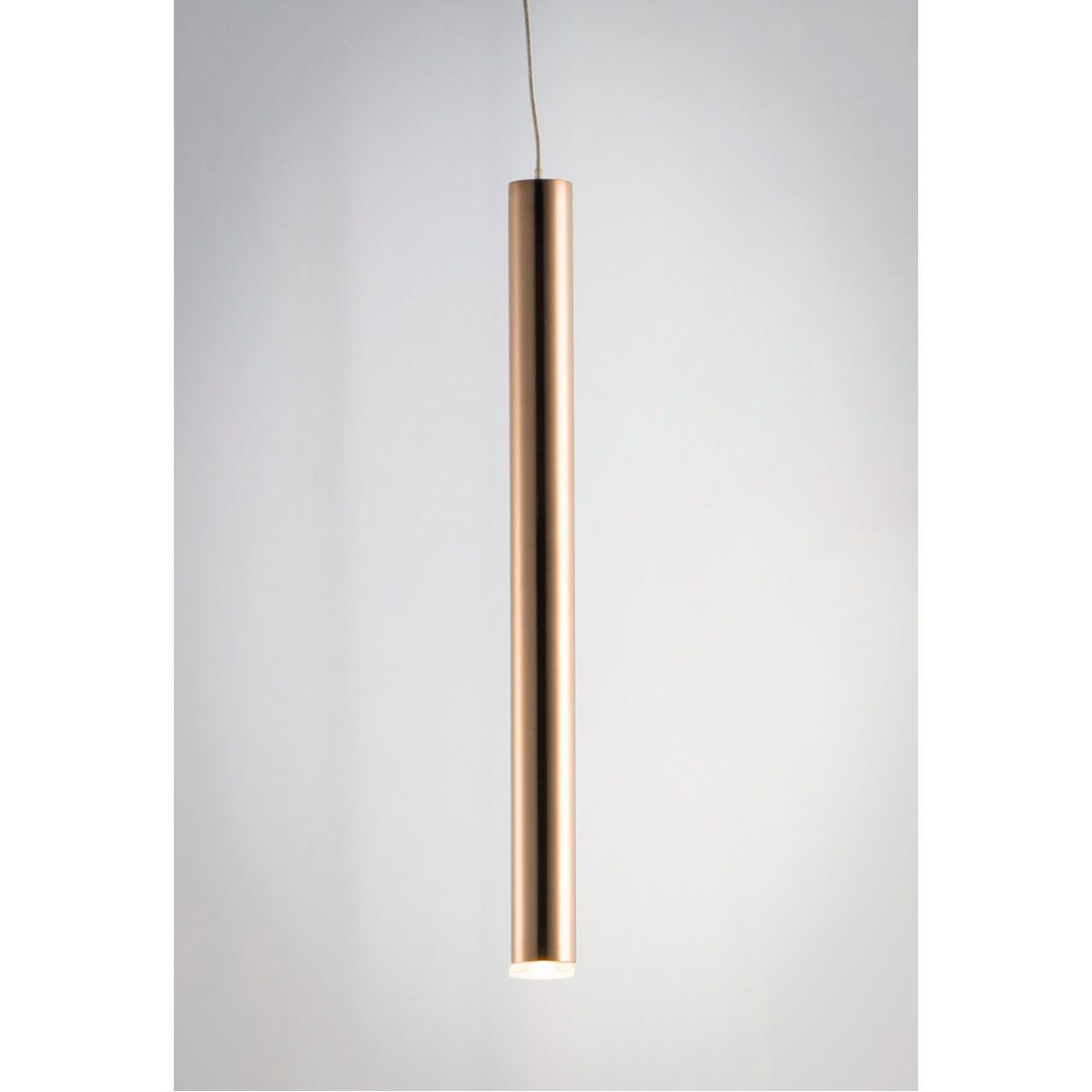 Flute LED 1 inch Rose Gold Mini Pendant Ceiling Light