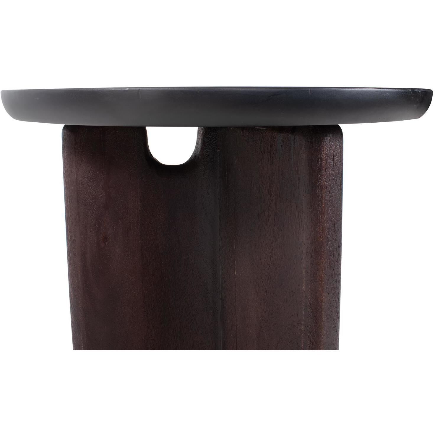 Bollack 24 X 23.75 inch Brown and Black Side Table
