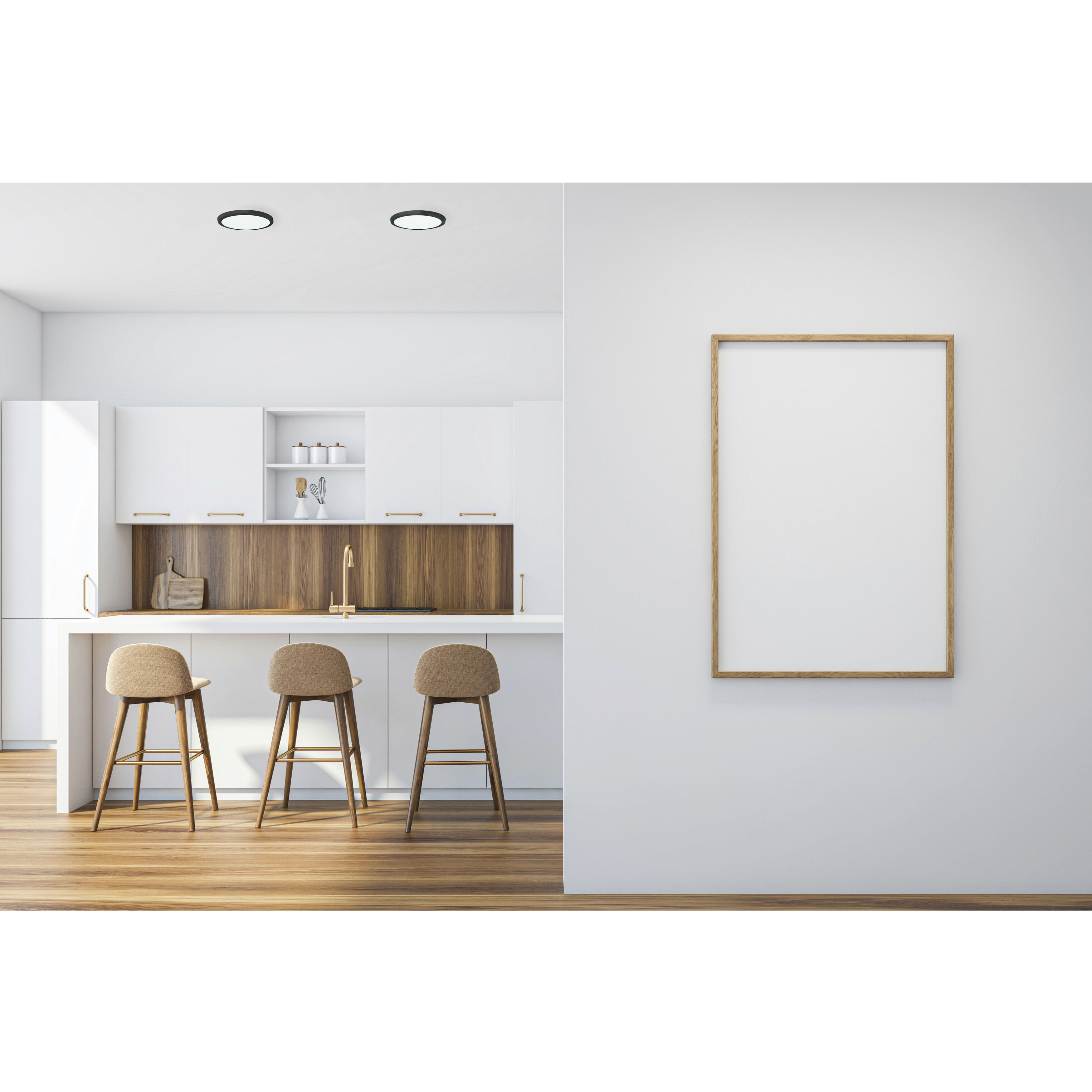 ModPLUS LED 12 inch Black Flush Mount Ceiling Light