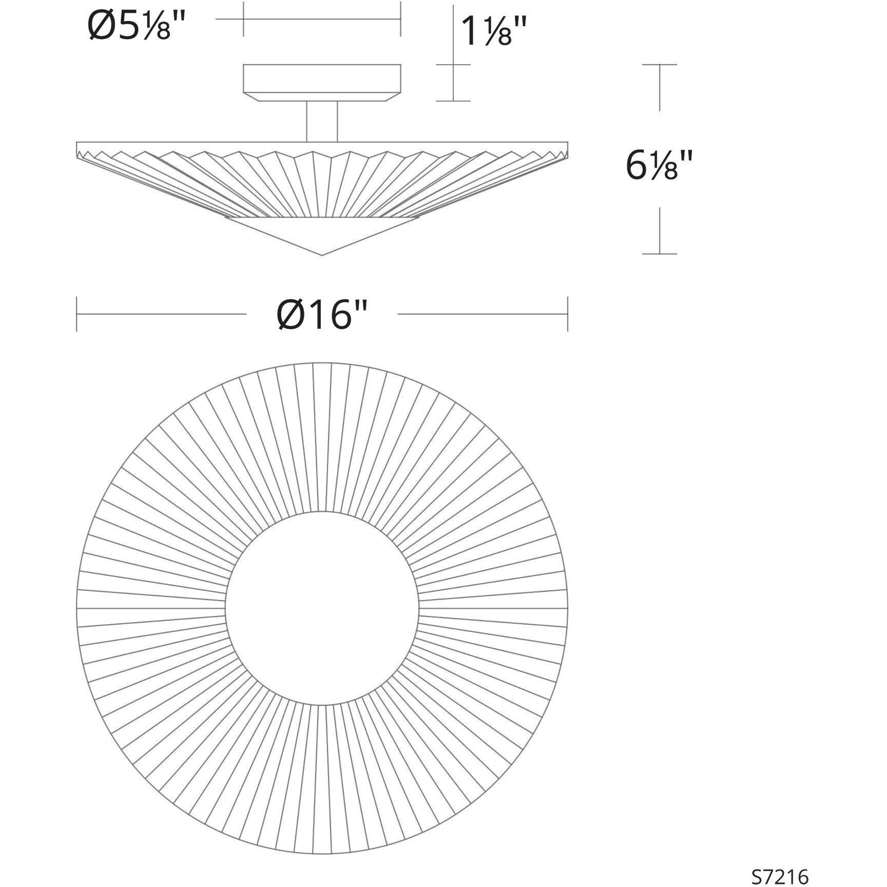 Origami LED 16 inch Polished Chrome Semi-Flush Mount Ceiling Light, Schonbek Signature