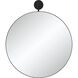 Adamas 42 X 36 inch Matte Black Wall Mirror