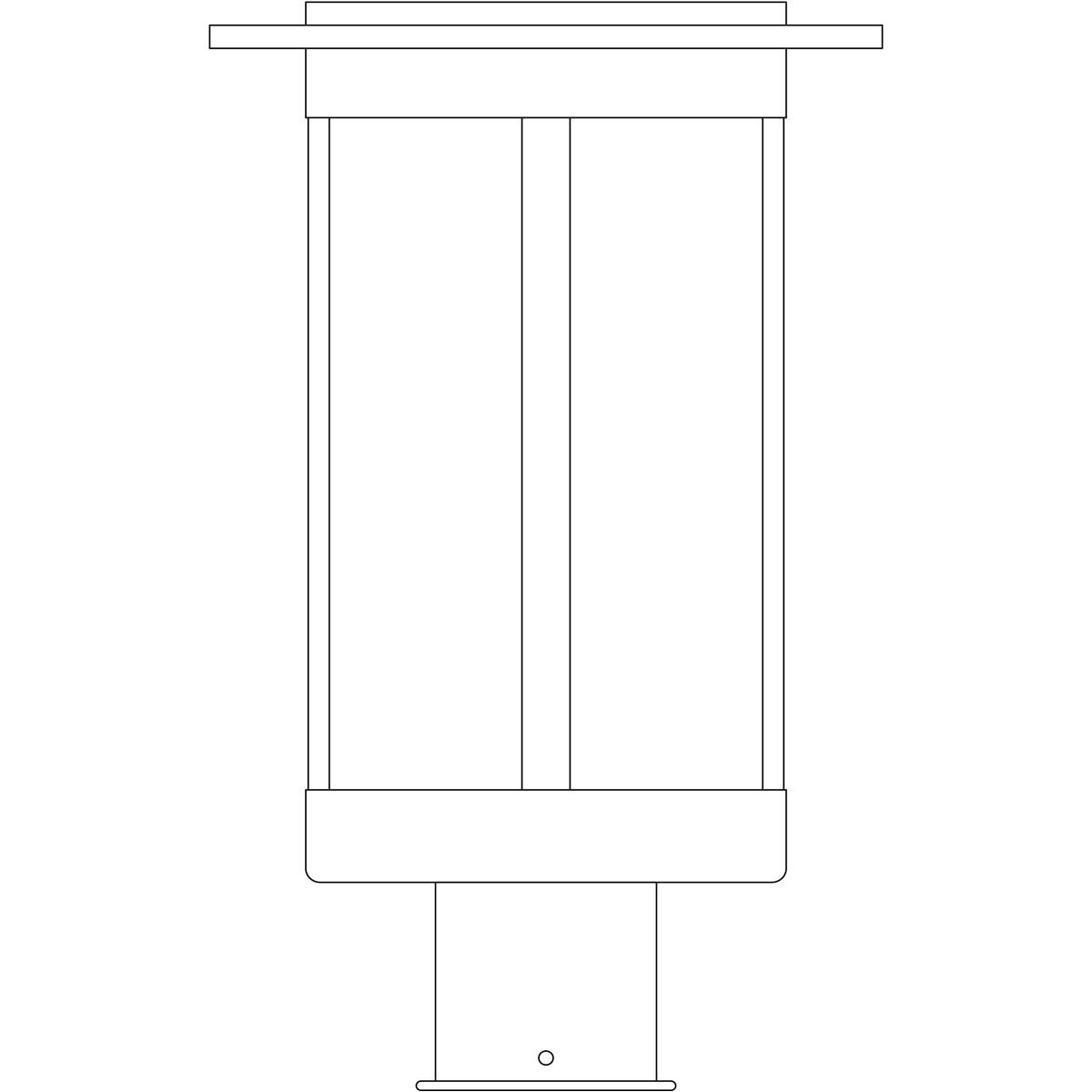 Santorini 1 Light 13 inch Satin Black Outdoor Post Mount in White Opalescent